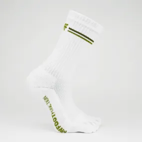 My Foot Function Tåsokker - Crew Length - White & Green