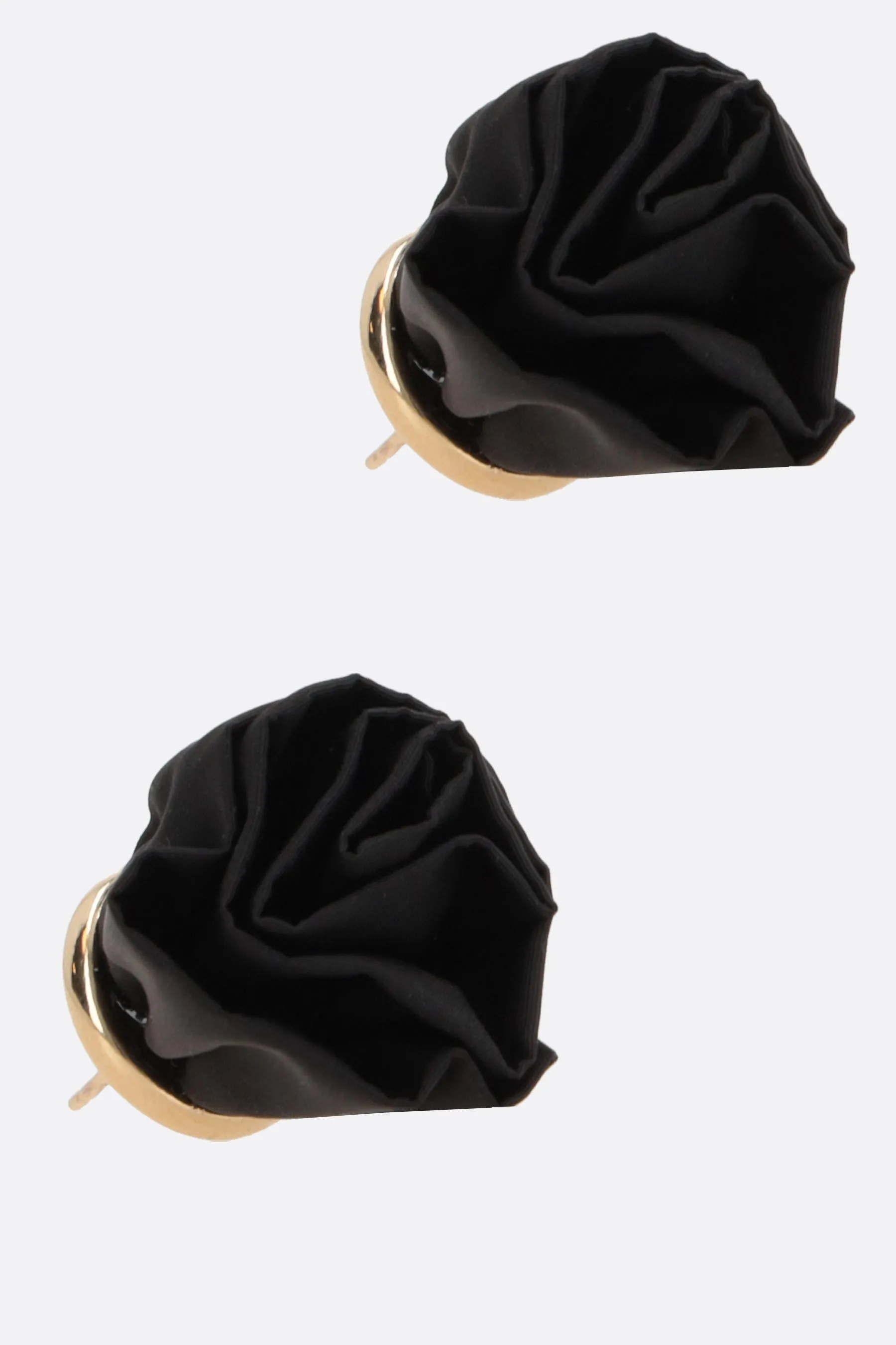 nylon rose stud earrings