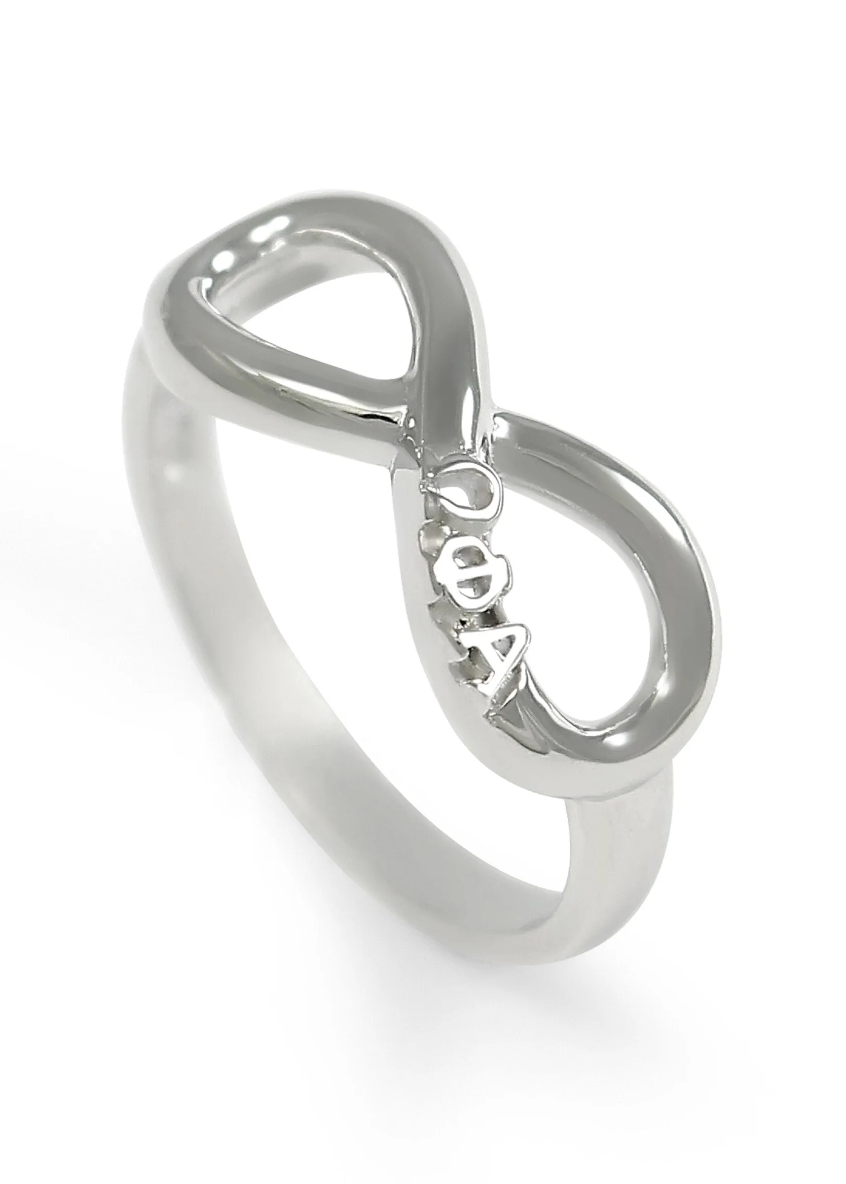 Omega Phi Alpha Sterling Silver Infinity Ring