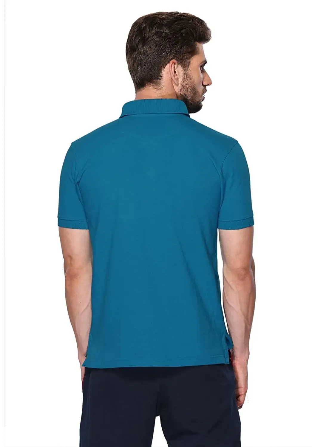 ONN Men's Cotton Polo T-Shirt (Pack of 2) in Solid Bright Blue-Grey Mellange colours