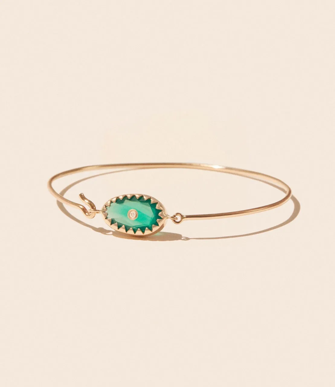 Orso Bangle Green Onyx