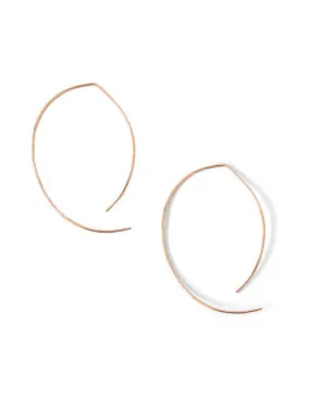 Oval Ear Hoops, 9k Rose Gold (pair)