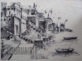 Painting of a Benares Ghat