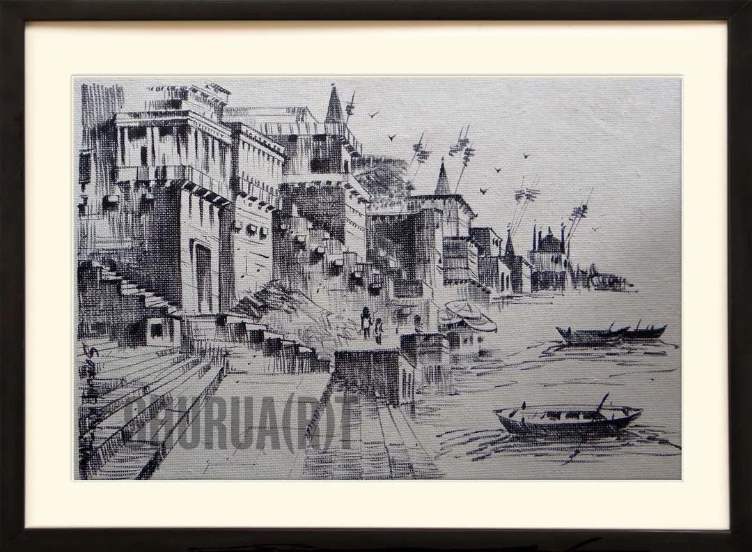 Painting of a Benares Ghat