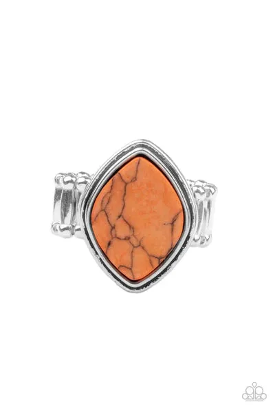 Paparazzi Accessories  - Desert Zen #RO1/B2 - Orange Ring