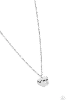 Paparazzi Mans Best Friend Silver Necklace & Earring Set