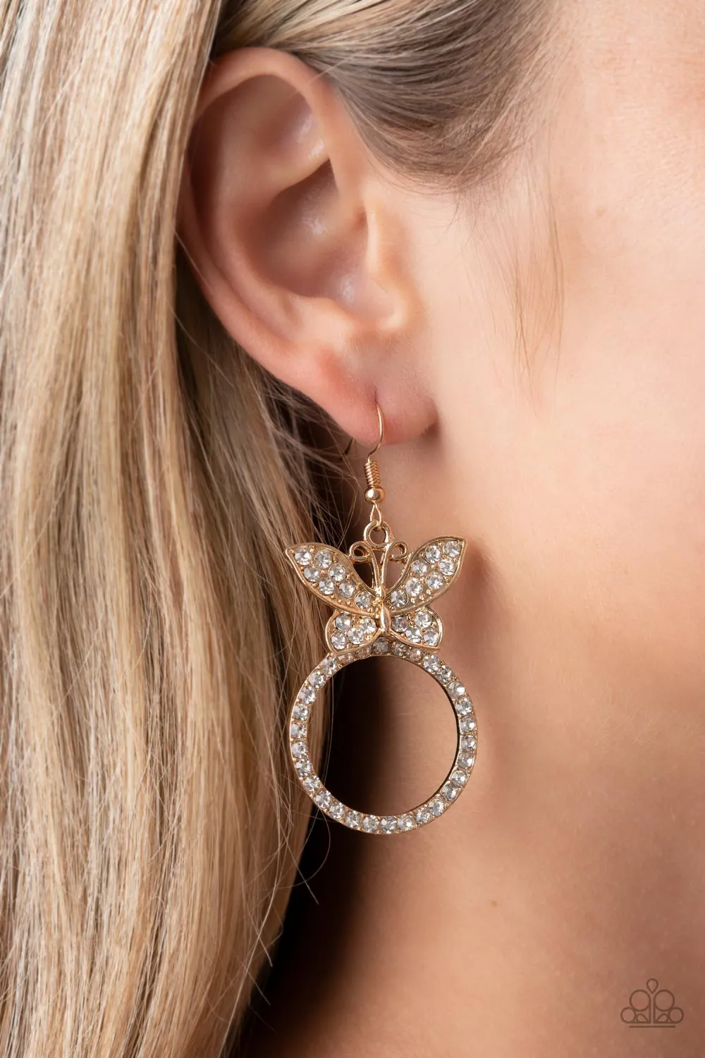 Paradise Found - Gold Paparazzi Earrings