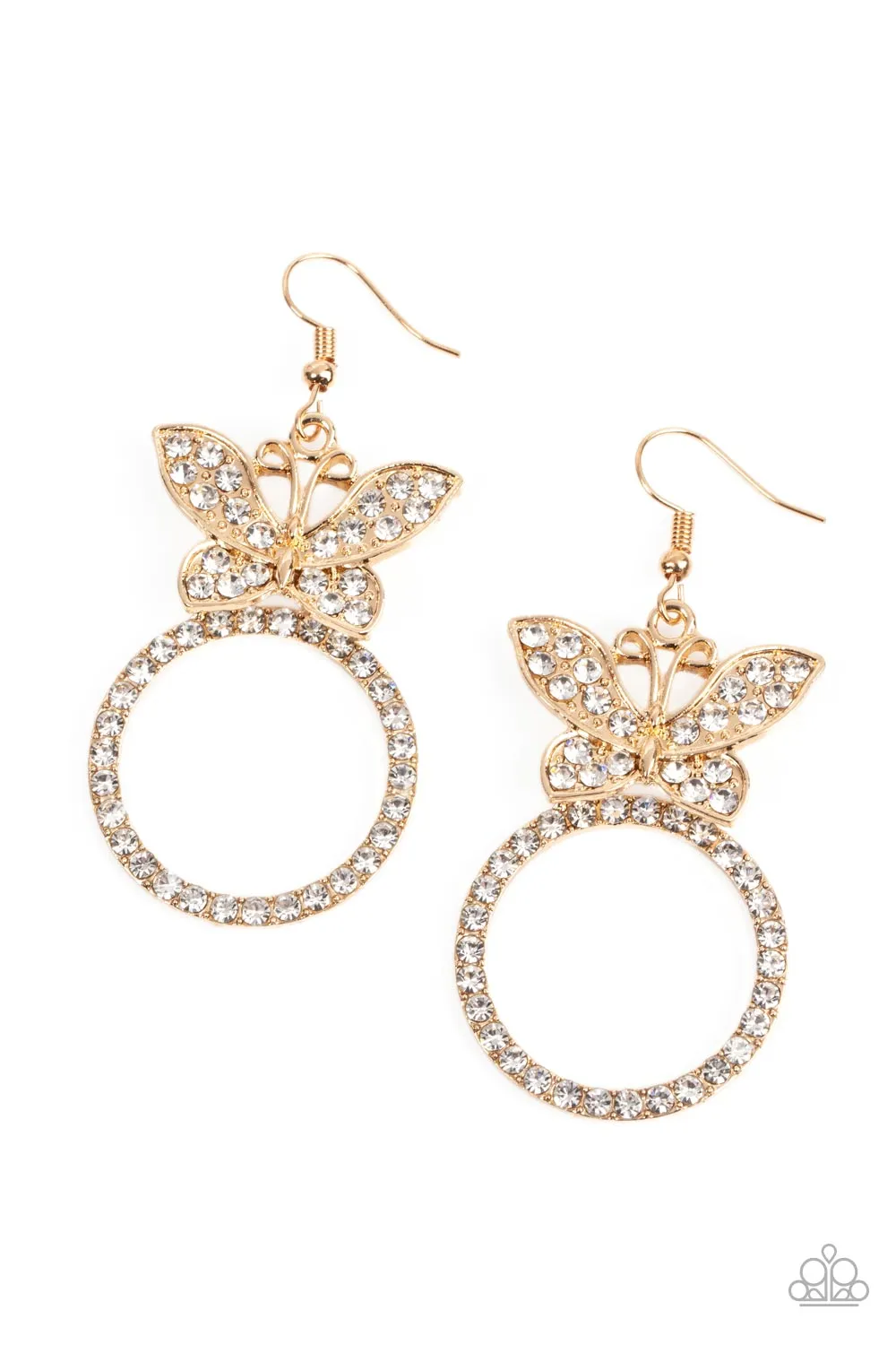 Paradise Found - Gold Paparazzi Earrings