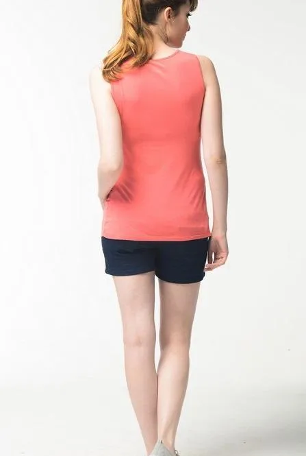 Patty Bamboo Cotton Tank Top Coral