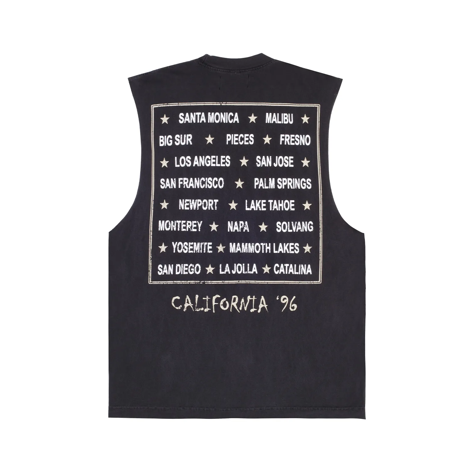 Pieces Road Trip Cut Off Vintage Black