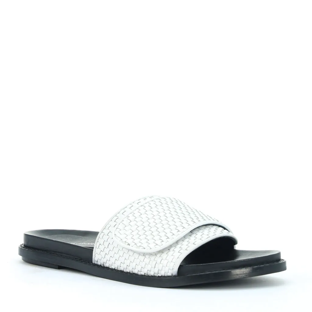 Pile Leather Slides