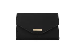 Purse Wallet Dolomite Pebble Print Calf Leather - Black