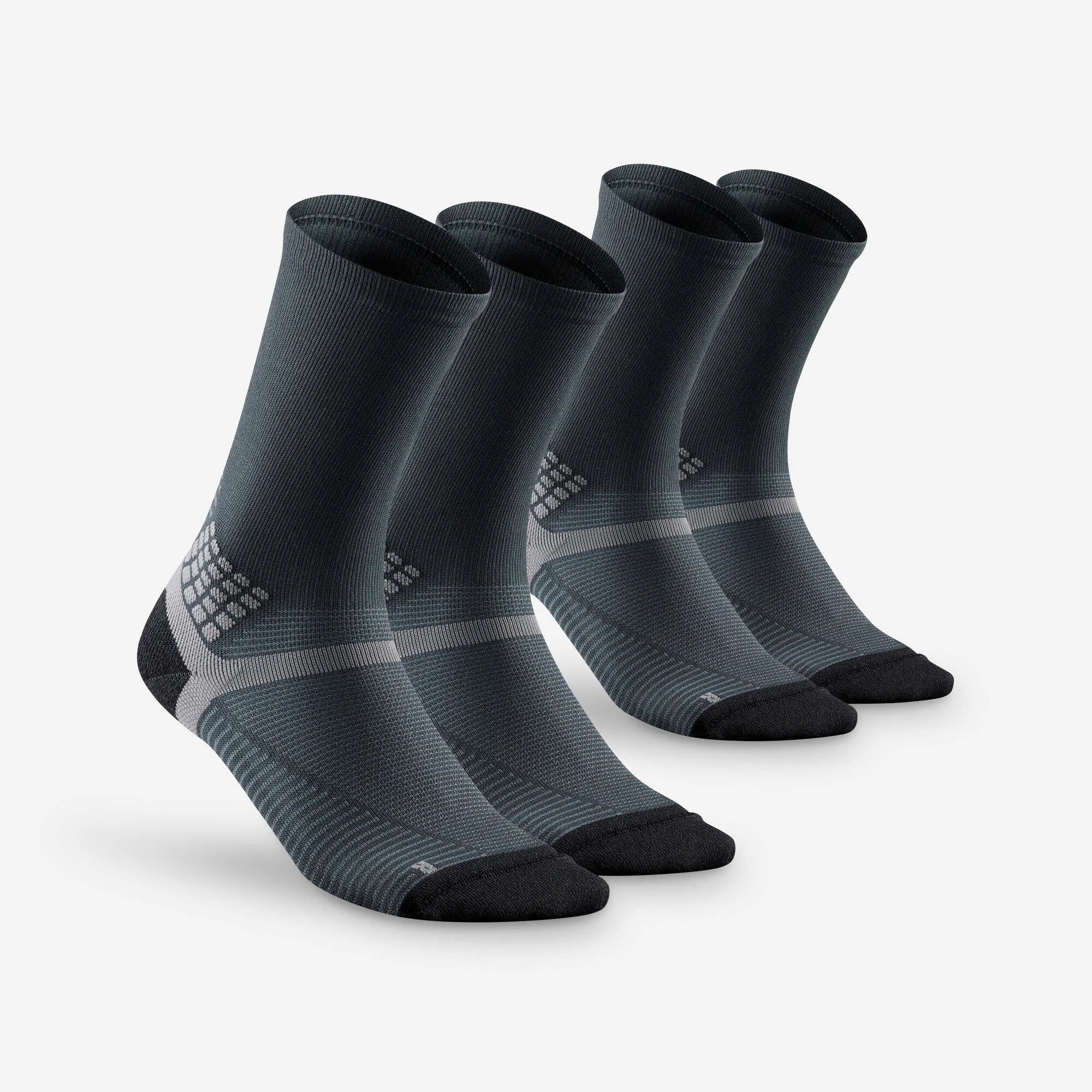 Quechua Hiking socks - Hike 500 High Black x2 pairs