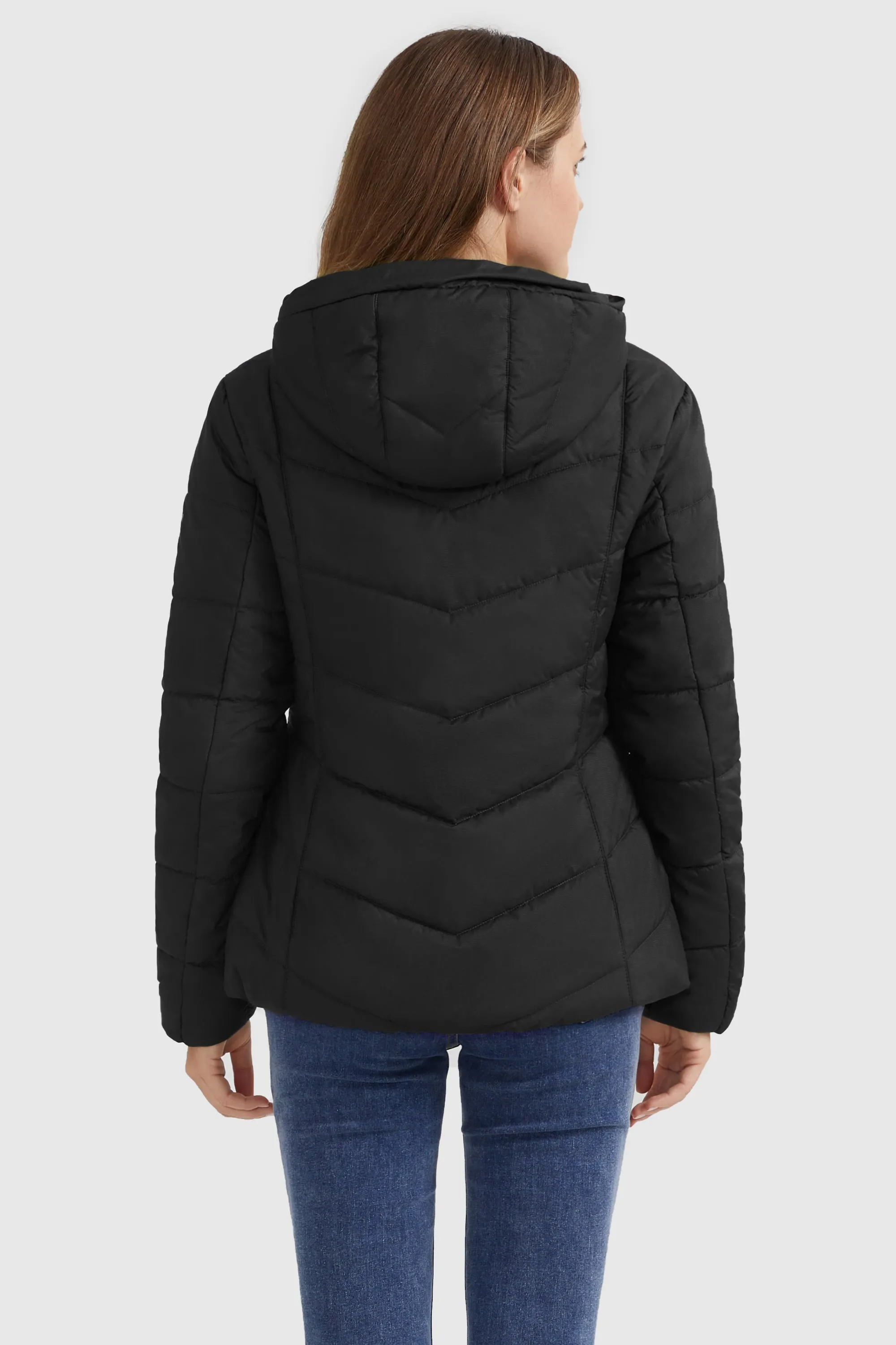 Quilted Puffer Jacket with Hood