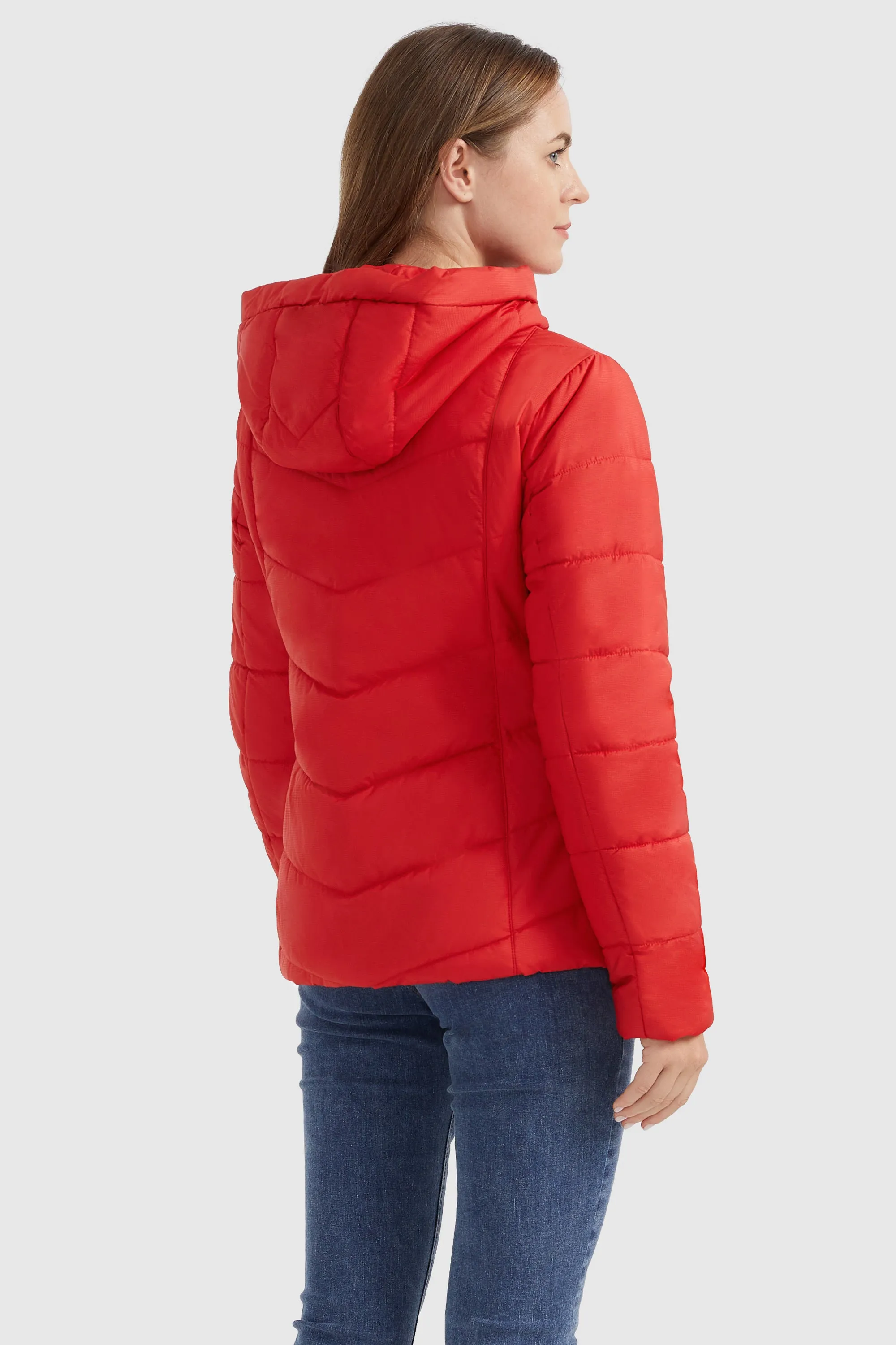 Quilted Puffer Jacket with Hood