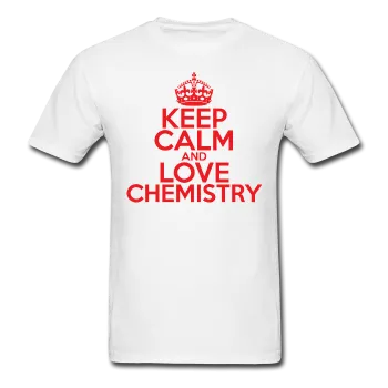 "Keep Calm and Love Chemistry" (red) - Men's T-Shirt