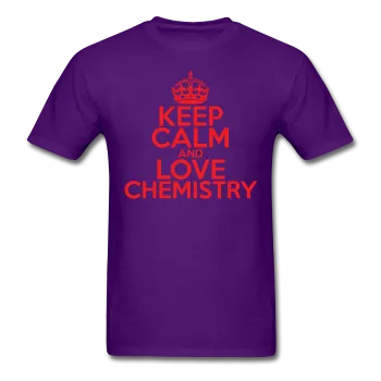 "Keep Calm and Love Chemistry" (red) - Men's T-Shirt