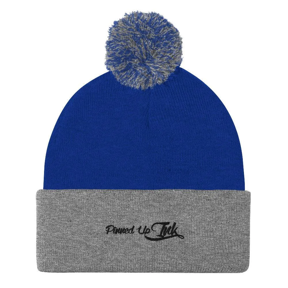 "Pinned Up Ink" Pom-Pom Beanie