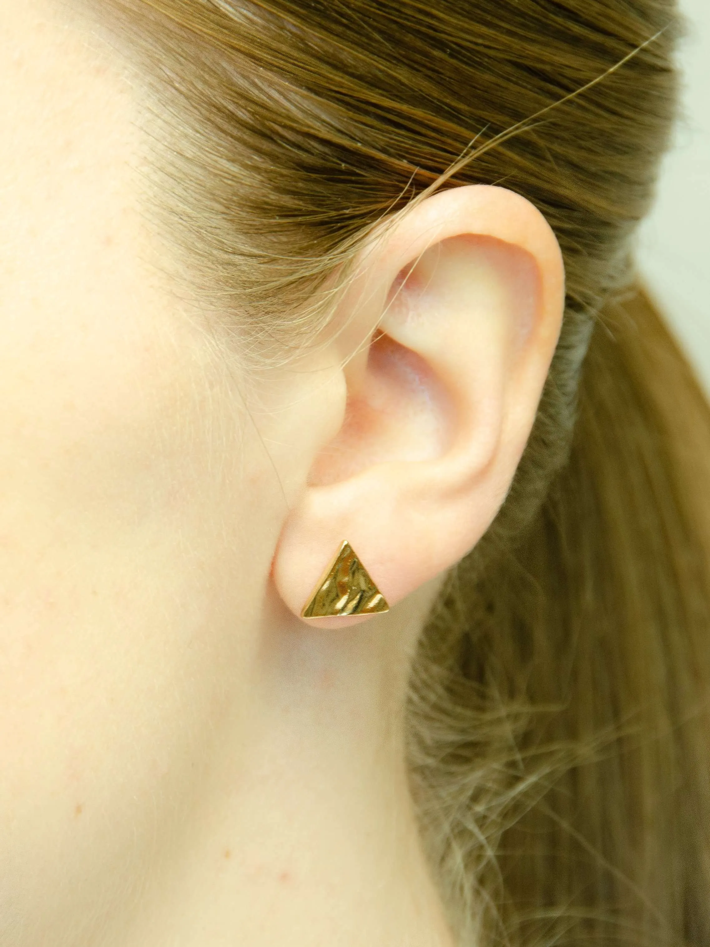 Rainbow Heart LGBTQ  Pride Triangle Stud Earrings Gift