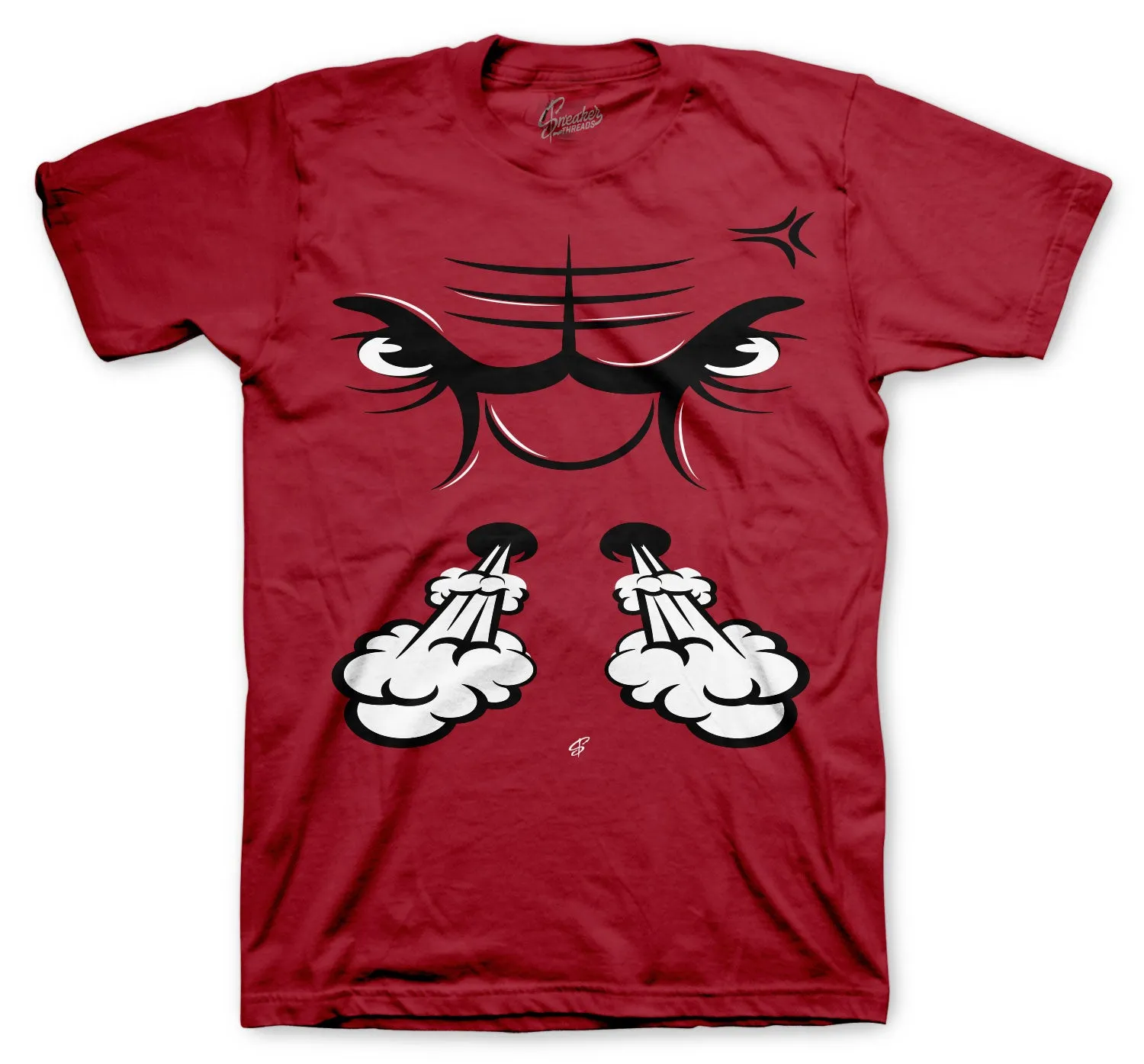 Retro 3 Cardinal Red Raging Face Shirt