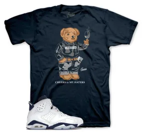 Retro 6 Midnight Navy Cheers Bear Shirt