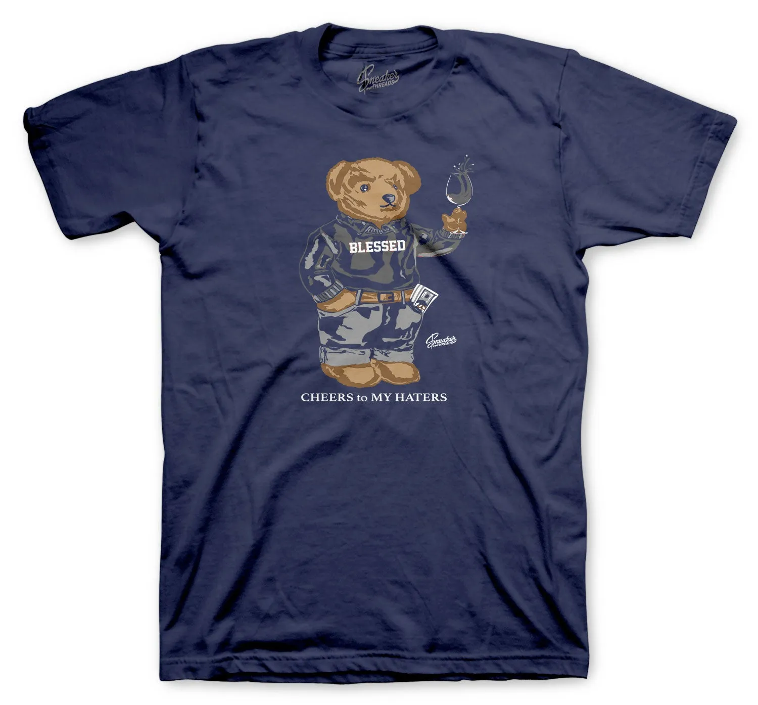 Retro 6 Midnight Navy Cheers Bear Shirt