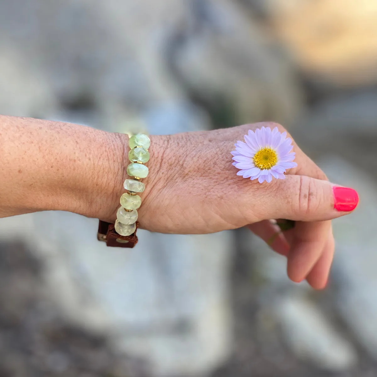 Rooted in Love: Prehnite Bracelet