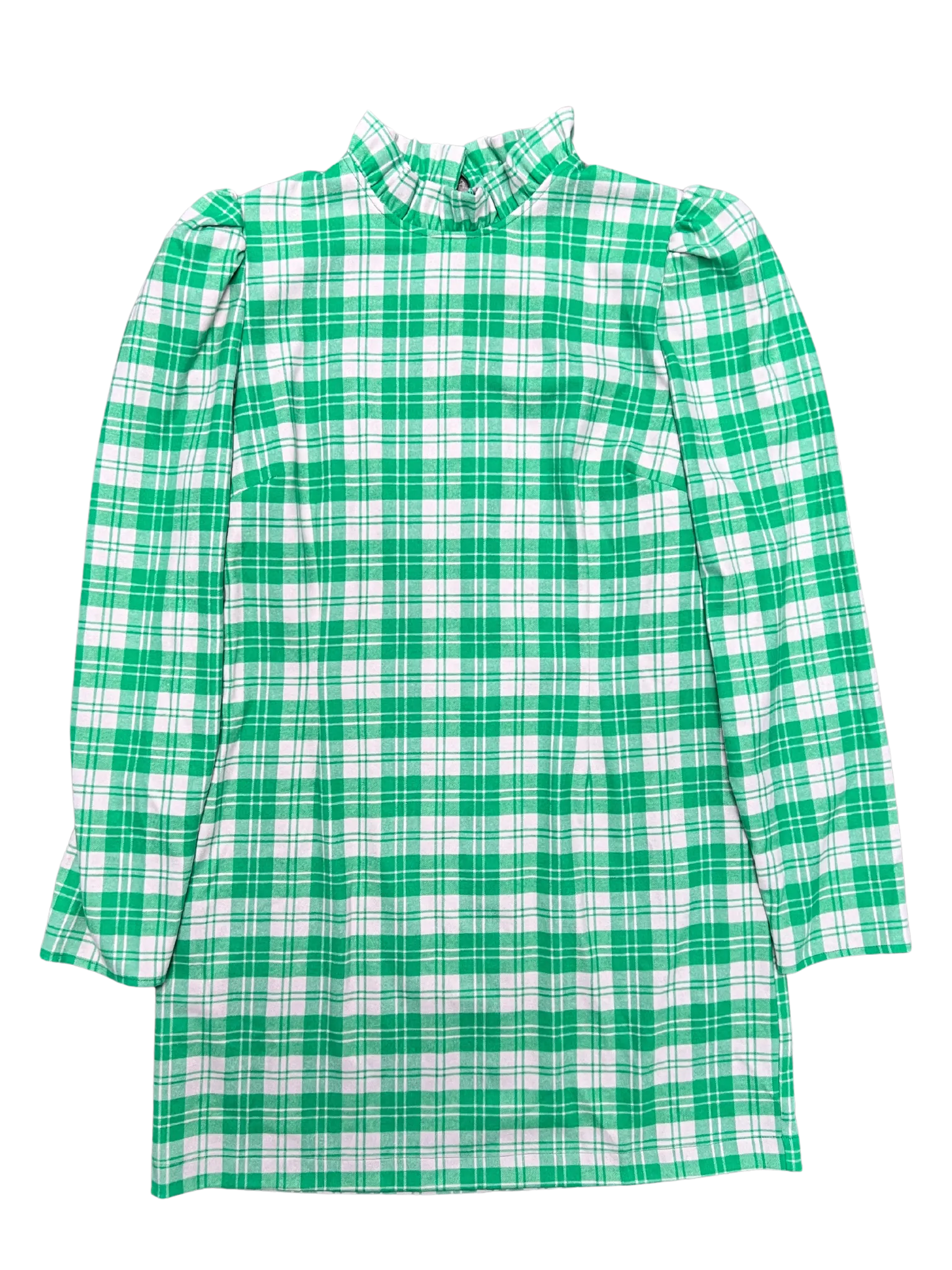 Size 14 - Kitri Danika Green Check Flannel Mini Dress