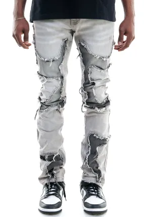 Skinny Stacked Jeans in White for Men