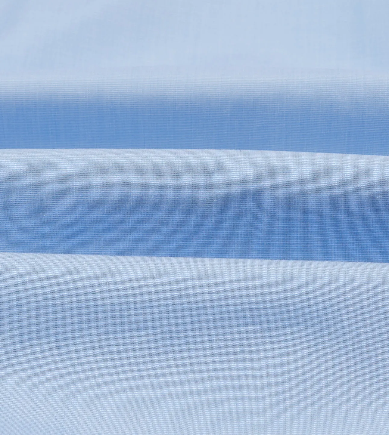 Sky Blue Cotton Spread Collar End-on-End Poplin Shirt