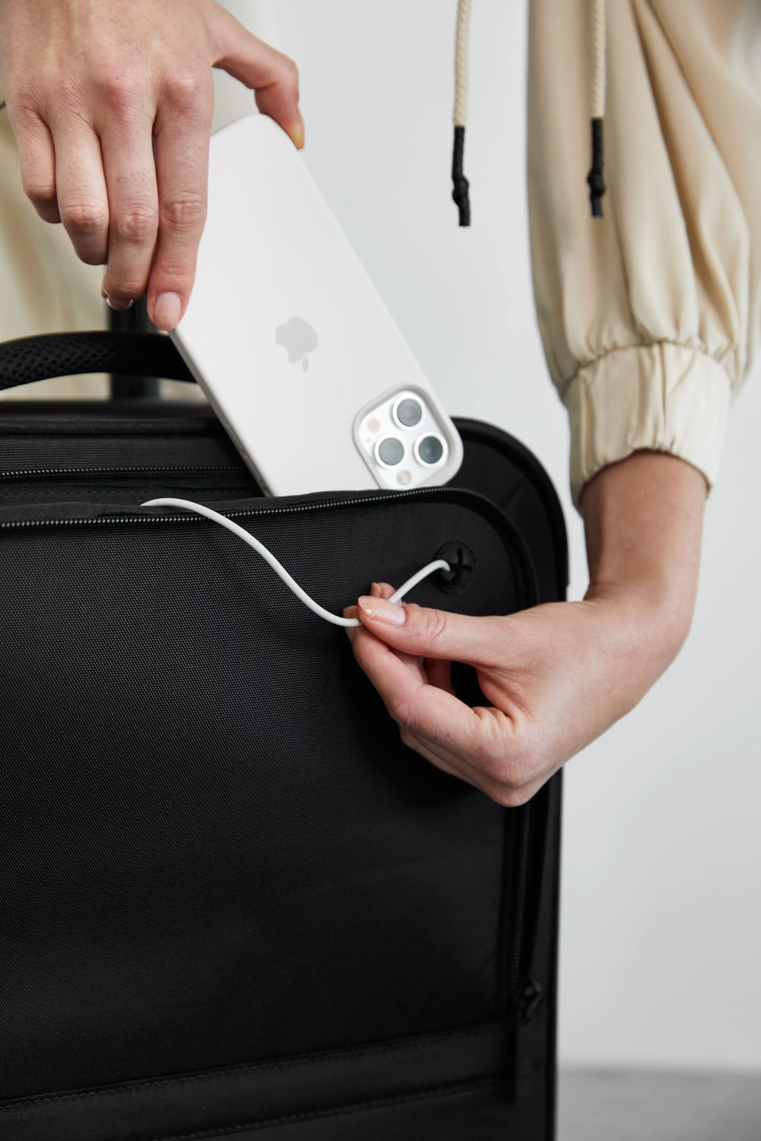 Soft-Sided Collapsible Carry-On Roller in Black