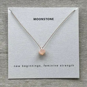 Soulsilk - Peach Moonstone Necklace Card