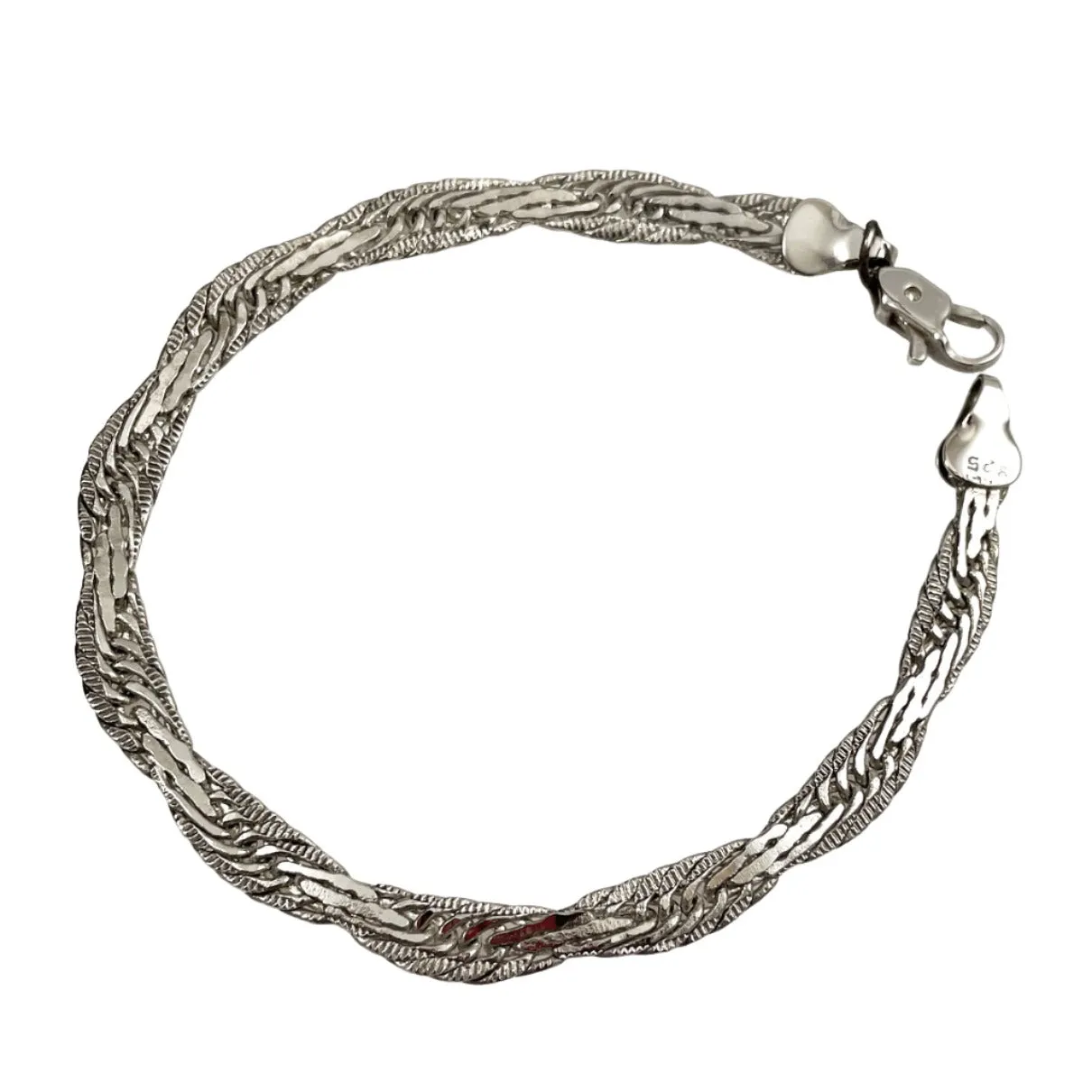 Sterling Silver Woven Bracelet Vintage