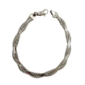 Sterling Silver Woven Bracelet Vintage