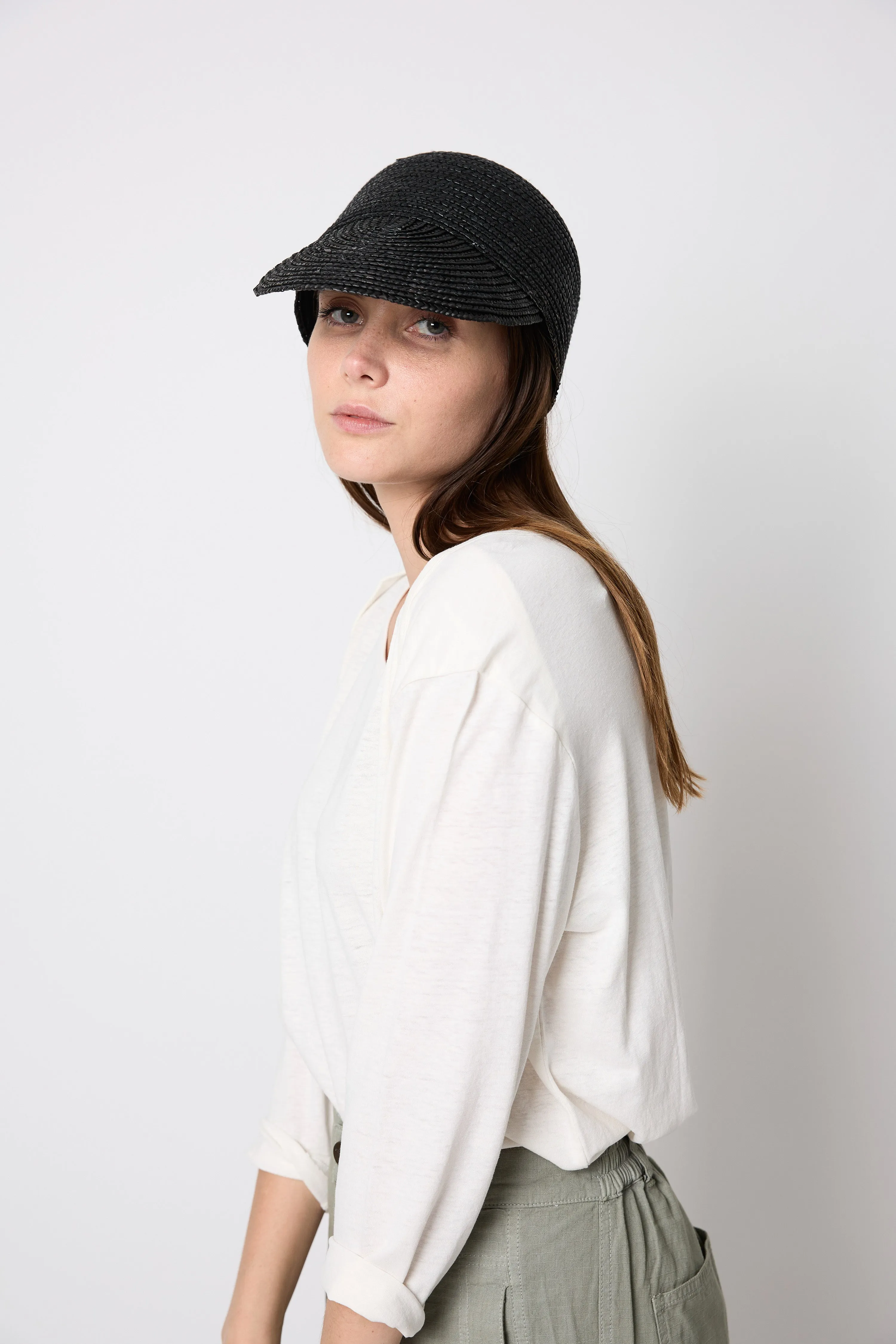 Straw Baseball Cap º Black