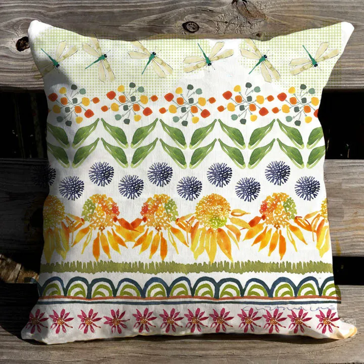 Sunshine Floral Indoor Pillow