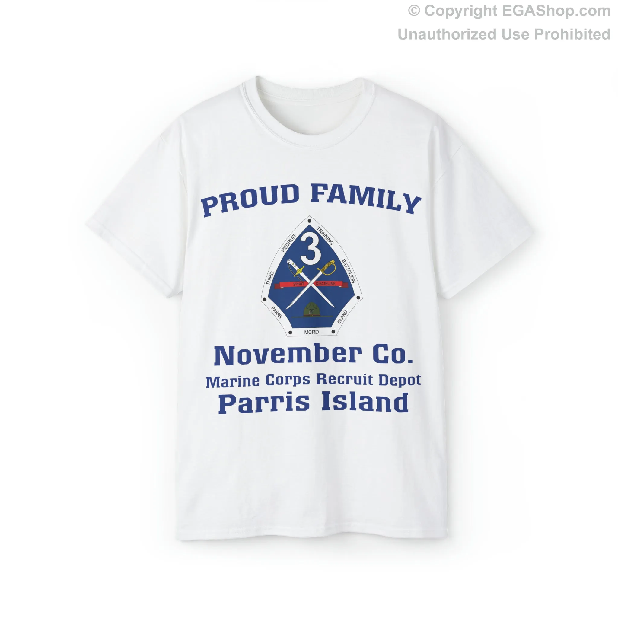 T-Shirt: November Co. MCRD Parris Island (3rd Battalion Crest)