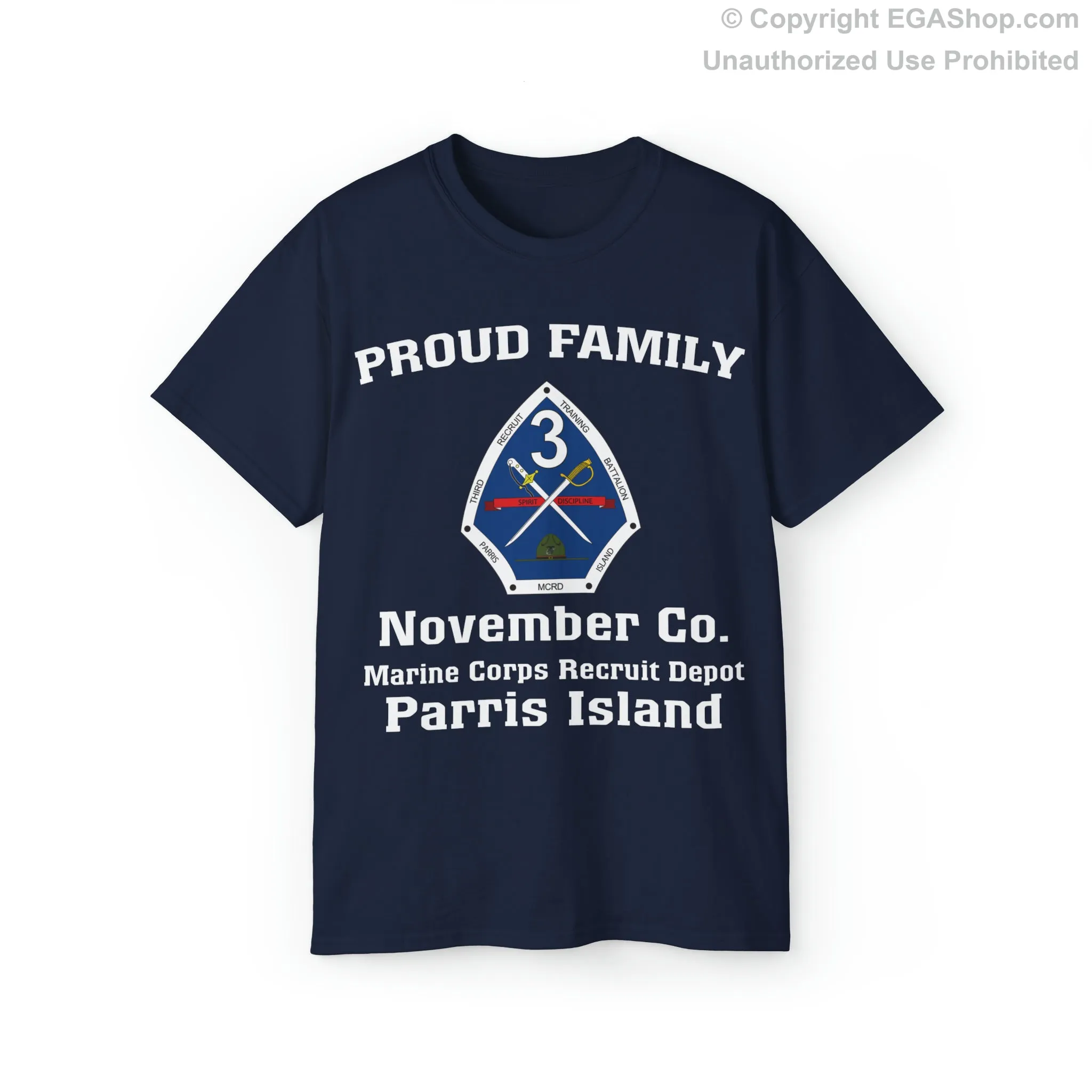 T-Shirt: November Co. MCRD Parris Island (3rd Battalion Crest)