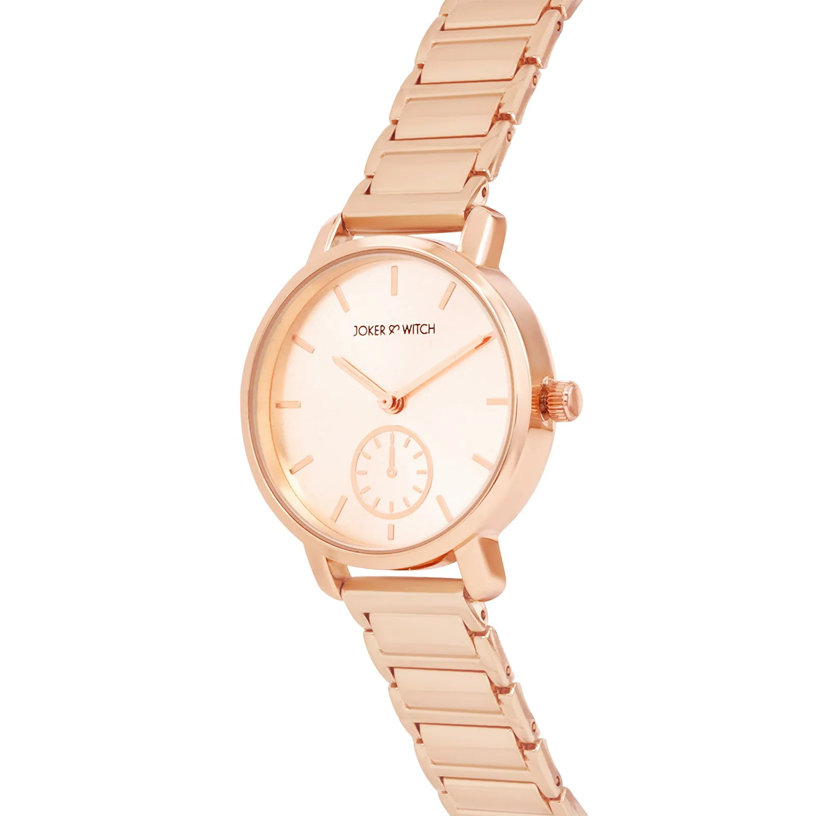 Talia Rosegold Metallic Strap Watch