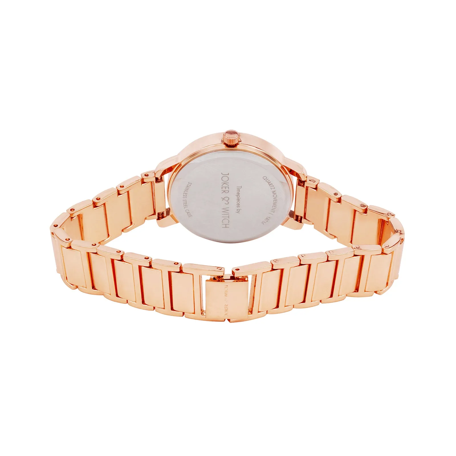 Talia Rosegold Metallic Strap Watch