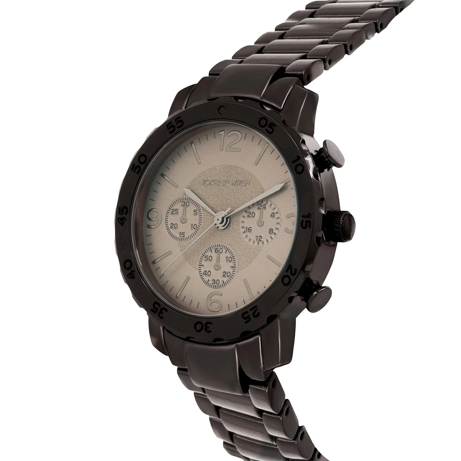 Taye Taupe Dial Gunmetal Metallic Strap Watch