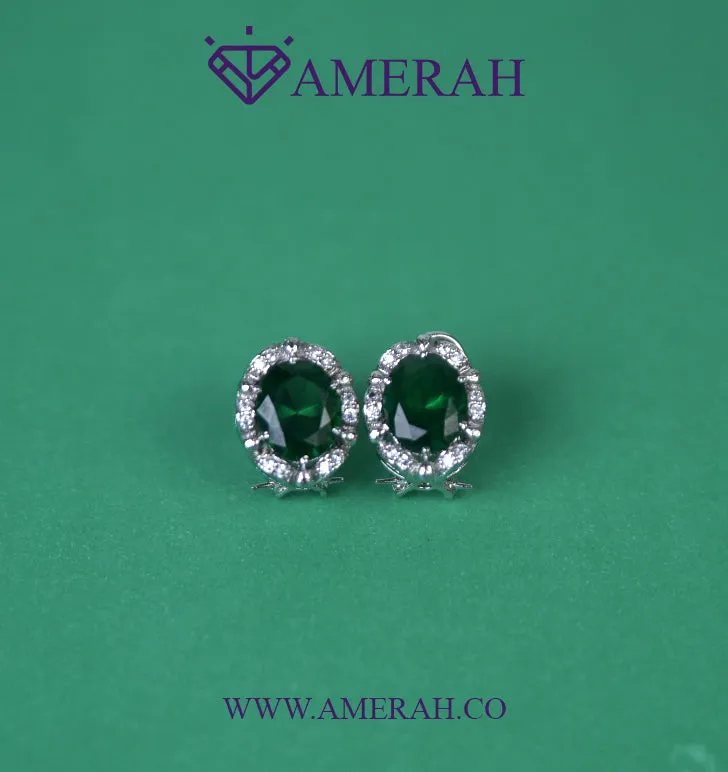 The Majestic Green Earings (925 Sterling Silver)