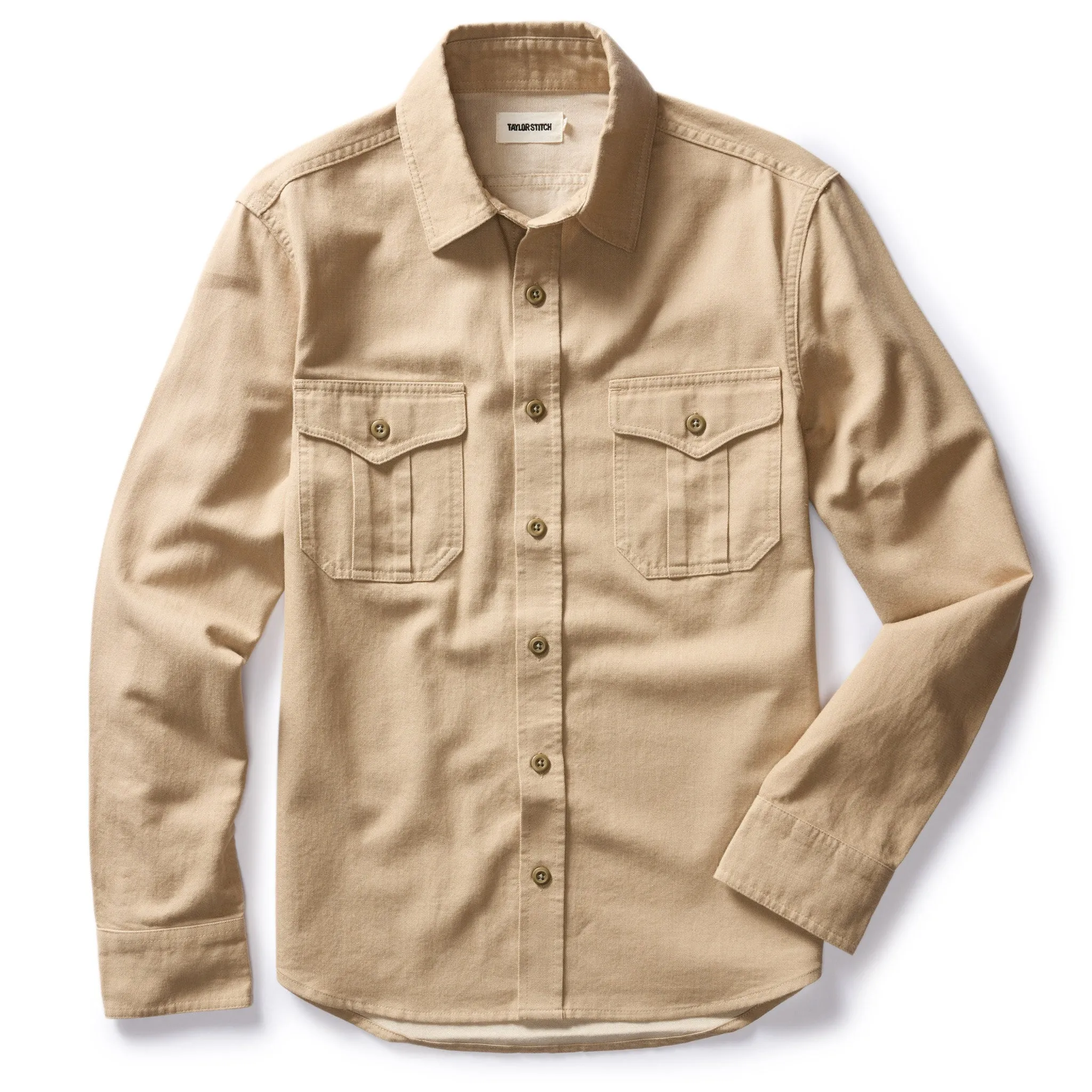 The Saddler Shirt in Light Khaki Twill