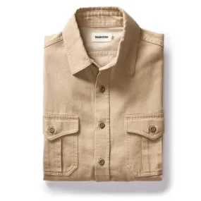 The Saddler Shirt in Light Khaki Twill