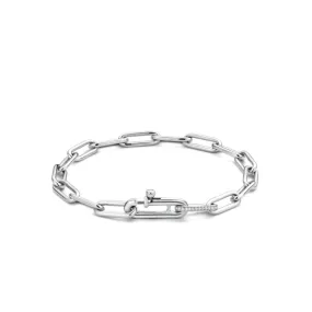 Ti Sento Sterling Silver Closed Forever Link Bracelet