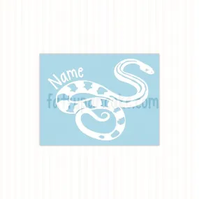 Trans Pecos Ratsnake Decal, Waterproof Vinyl Decal, Cute Snake Reptile Gift