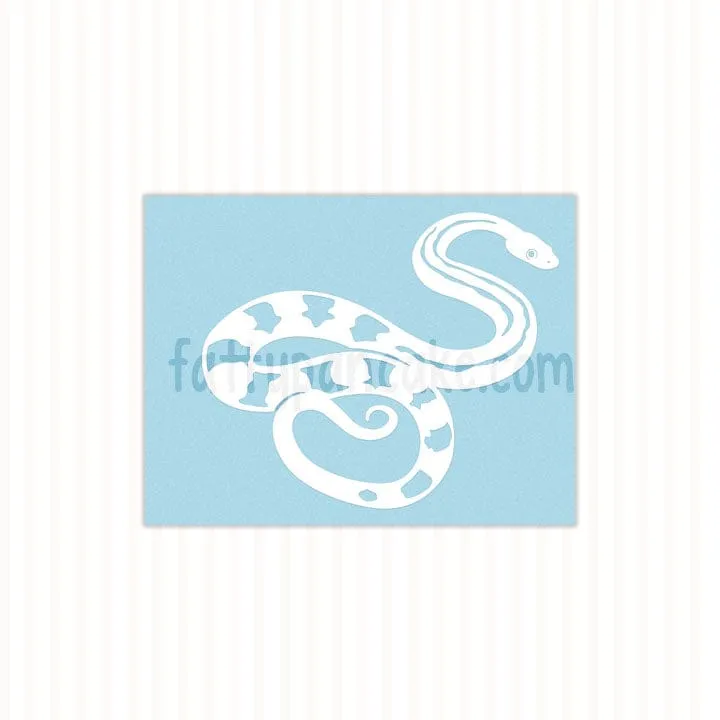 Trans Pecos Ratsnake Decal, Waterproof Vinyl Decal, Cute Snake Reptile Gift