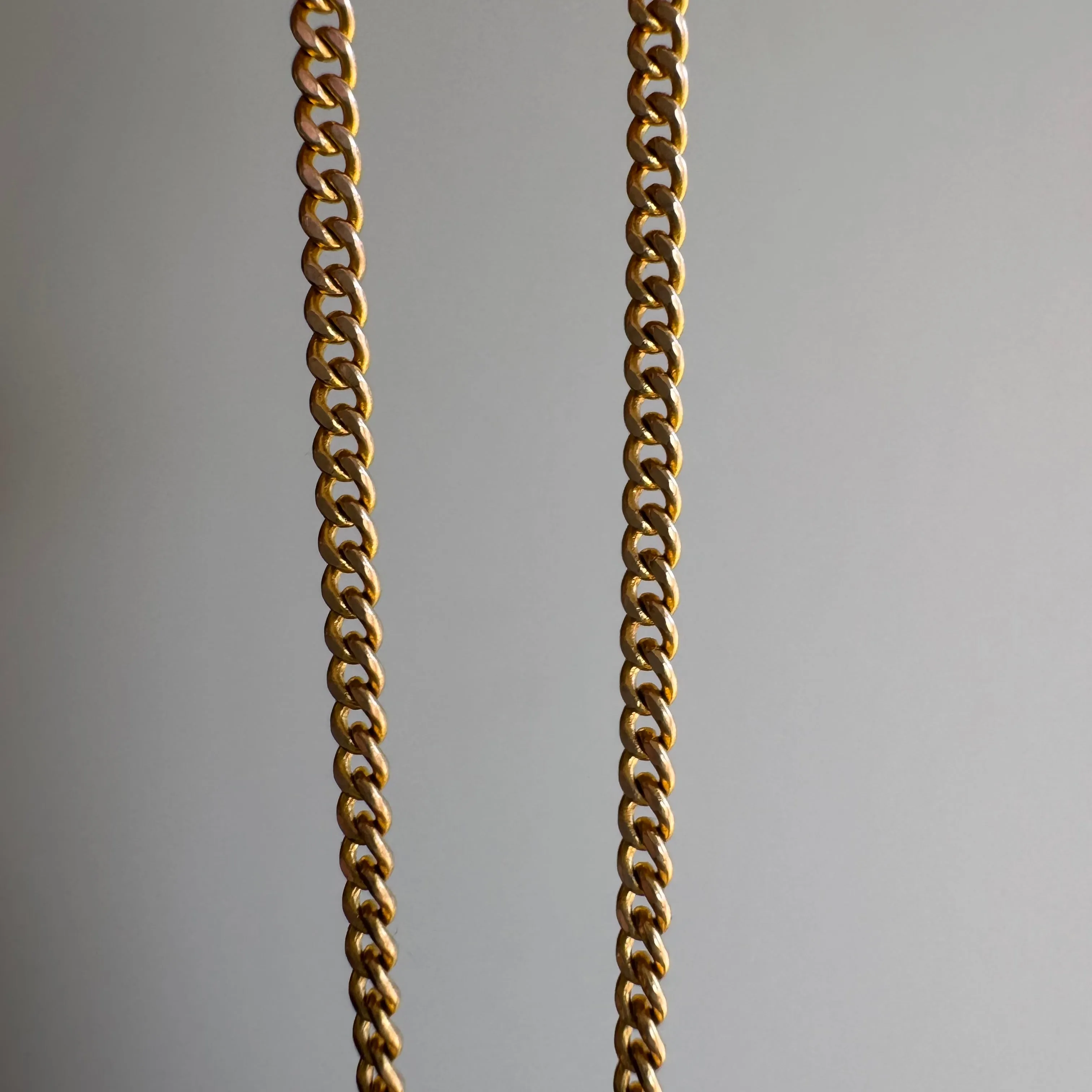 V I N T A G E // perfect curb / 14k yellow gold curb chain / 16.5, 4g