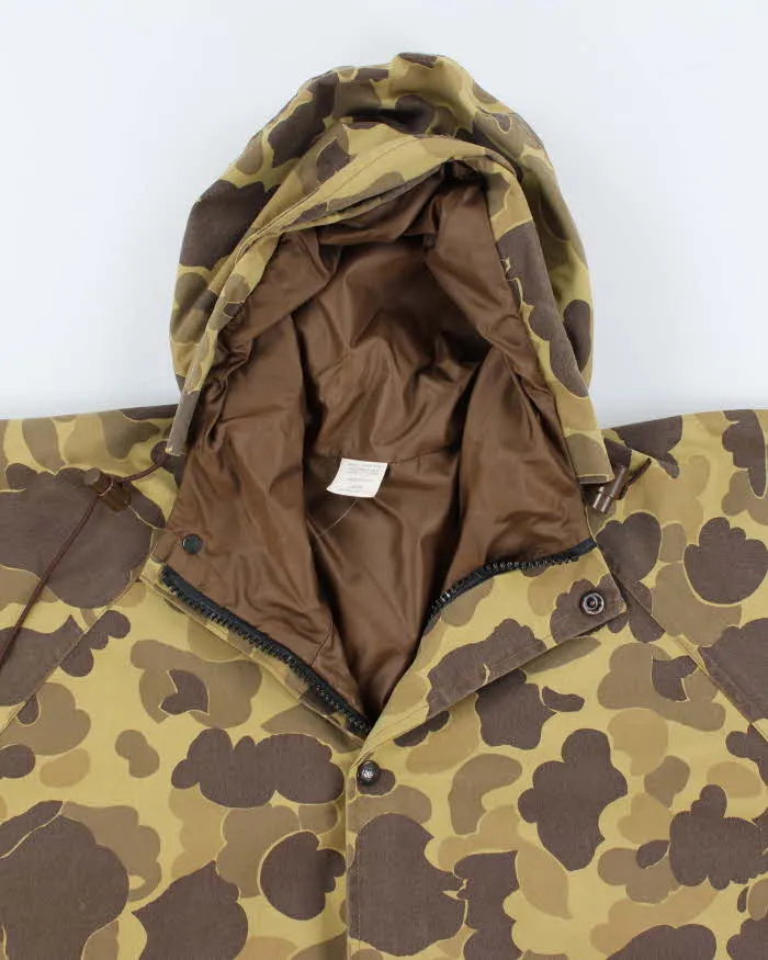 Vintage Mens Camouflage Hooded Jacket - L