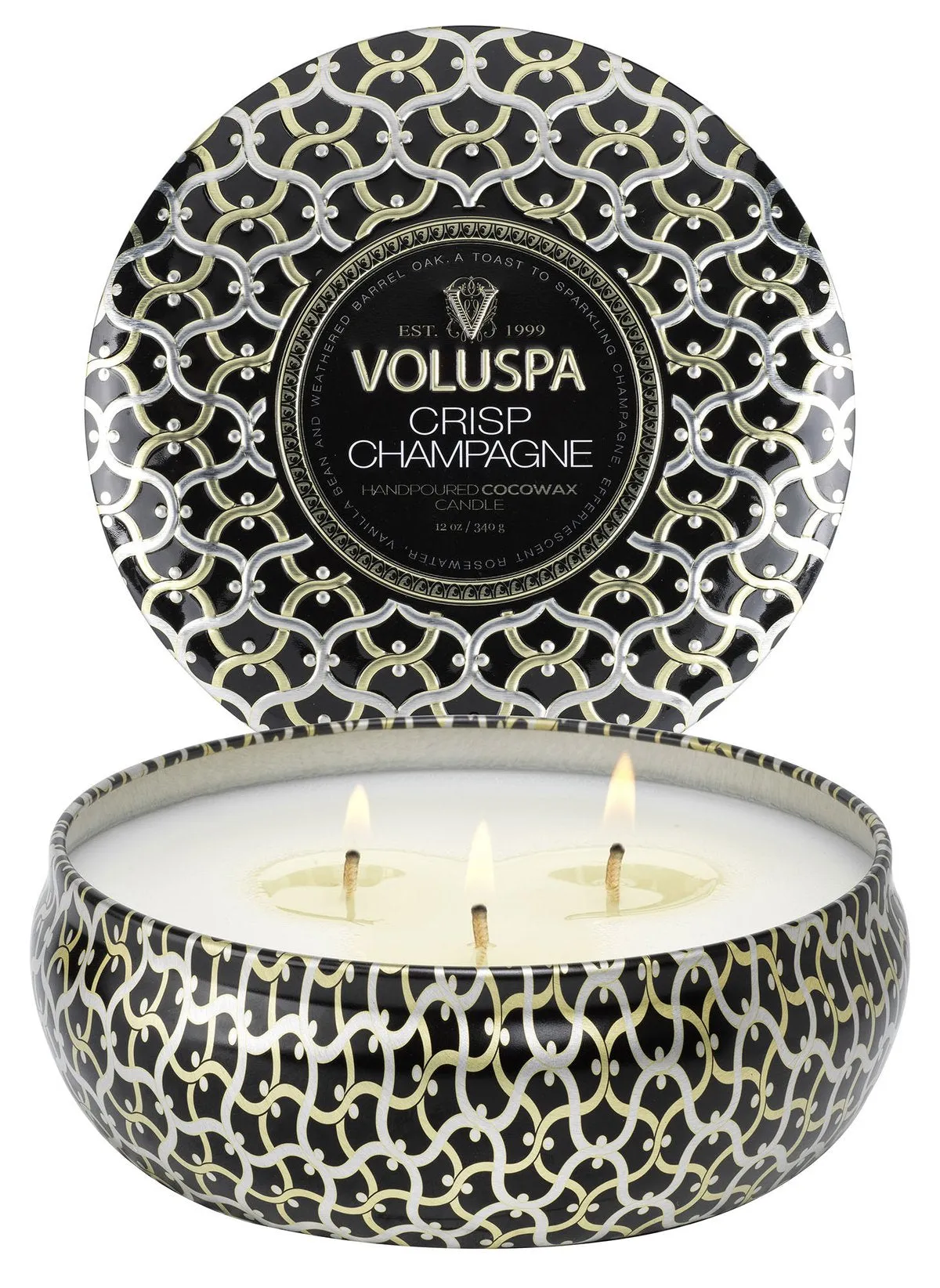 Voluspa ‘Crisp Champagne 3 Wick Tin’